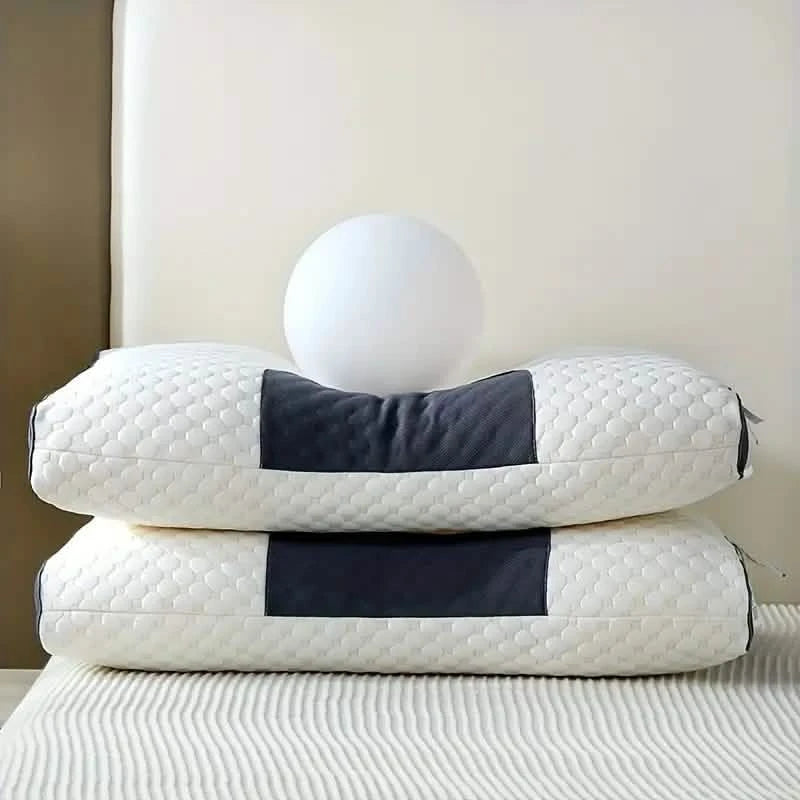 2-Pack: Knitted Antibacterial Cotton Massage Neck Pillow with Removable Cover Bedding - DailySale