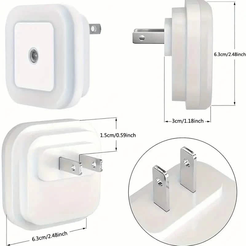 2-Pack: LED Night Light, Plug-in Wall Sconce with Auto Dusk to Dawn Sensor Indoor Lighting - DailySale