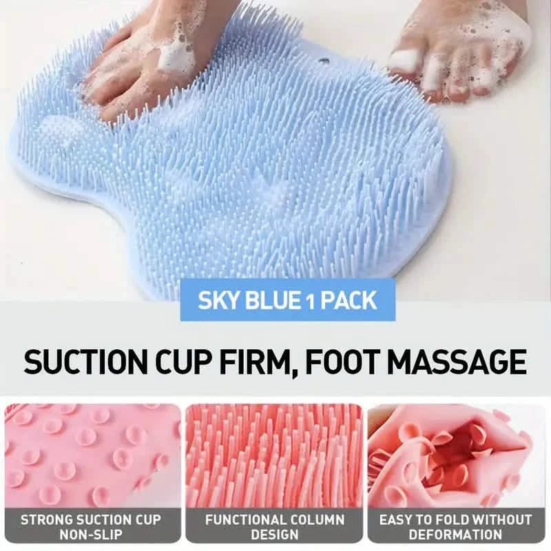 2-Pack: Non-Slip Foot & Back Scrubber with Exfoliating Cushion Bath - DailySale