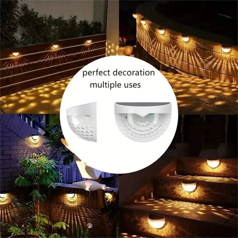 2-Pack: Solar Fence Deck and Wall Lights Outdoor Lighting - DailySale