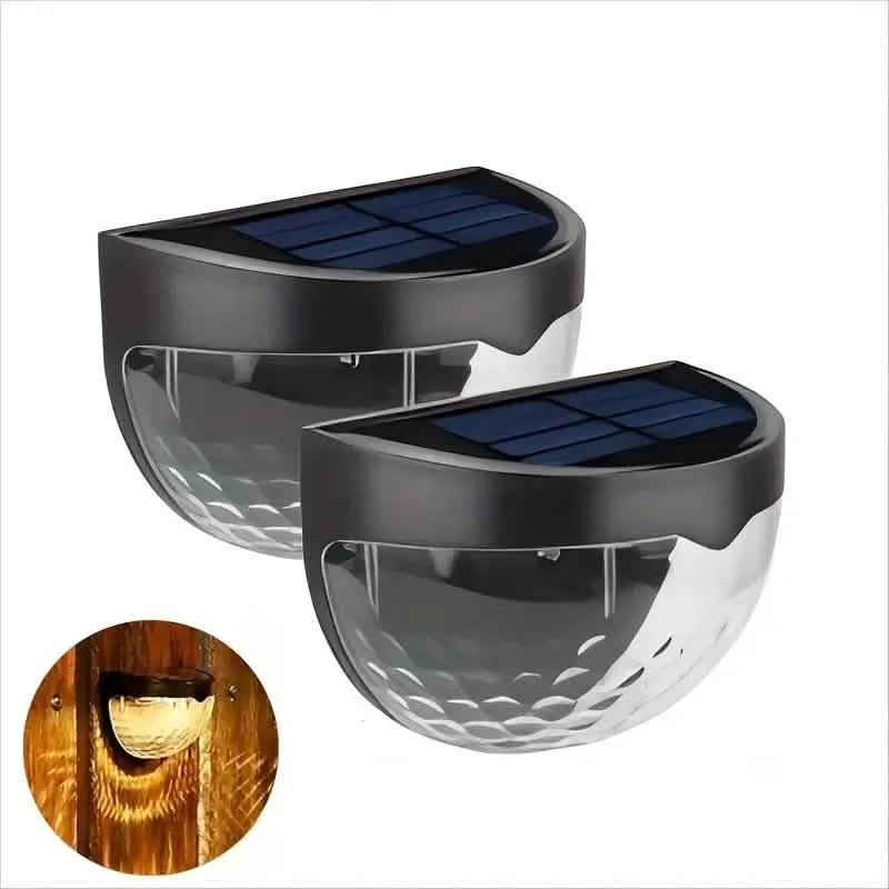 2-Pack: Solar Fence Deck and Wall Lights Outdoor Lighting - DailySale