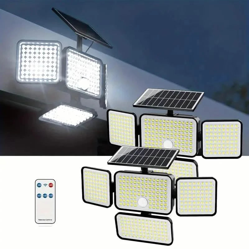 2-Pack: Super Bright Solar Motion Sensor Outdoor Light with Remote Outdoor Lighting - DailySale