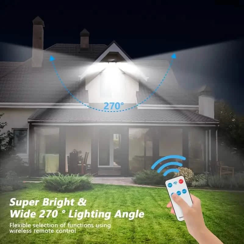 2-Pack: Super Bright Solar Motion Sensor Outdoor Light with Remote Outdoor Lighting - DailySale