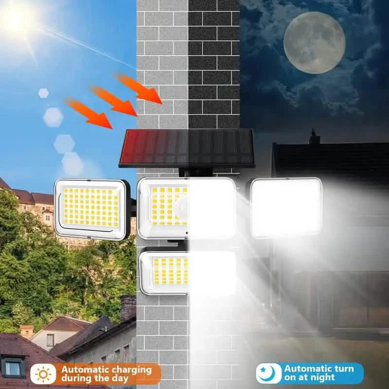2-Pack: Super Bright Solar Motion Sensor Outdoor Light with Remote Outdoor Lighting - DailySale