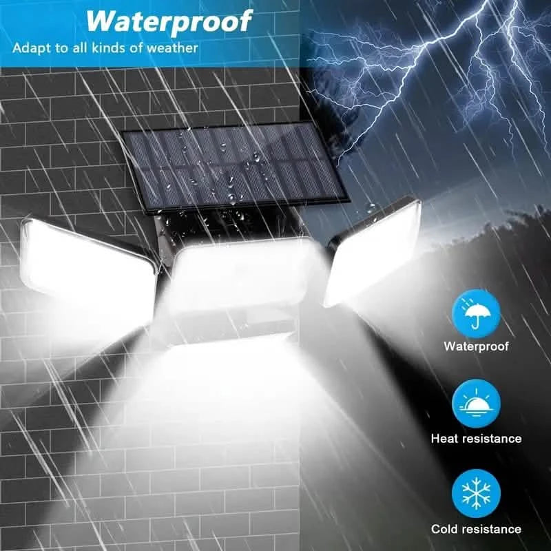 2-Pack: Super Bright Solar Motion Sensor Outdoor Light with Remote Outdoor Lighting - DailySale