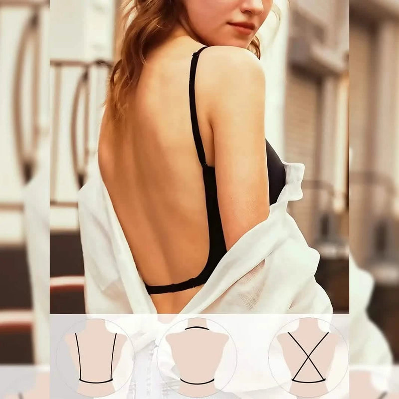 2-Pack: U-Backless Sports Bra Crop Top With Adjustable Straps Women's Swimwear & Lingerie - DailySale