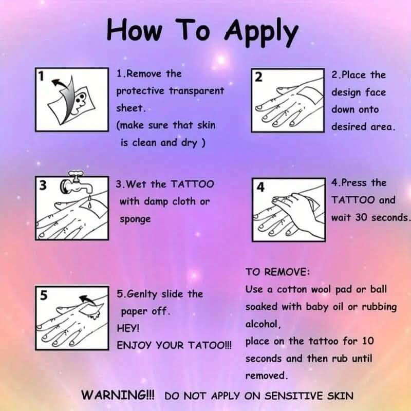 2-Pack: Waterproof Finger Tattoo Sticker Arts & Crafts - DailySale