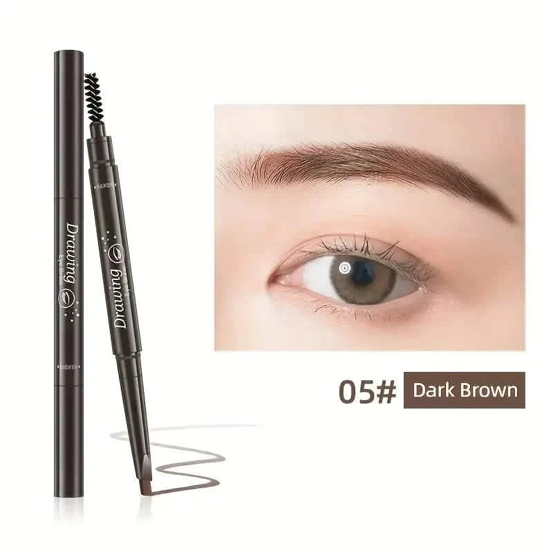 2-Pack:Natural Makeup Double Heads Automatic Eyebrow Pencil Waterproof Long-lasting Beauty & Personal Care Dark Brown - DailySale