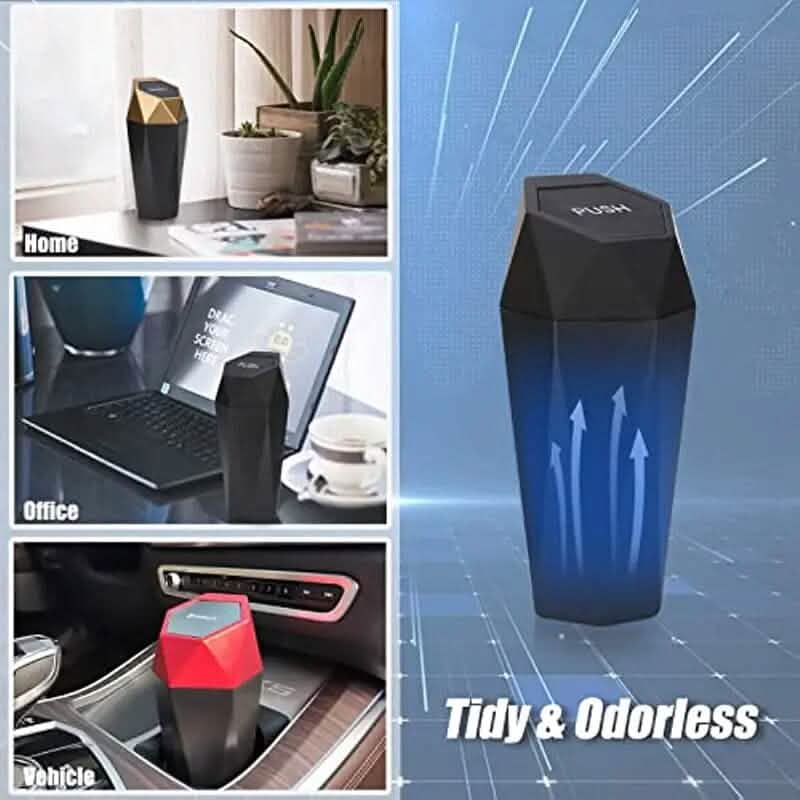 2-Piece: Compact Car Mini Trash Can Automotive - DailySale