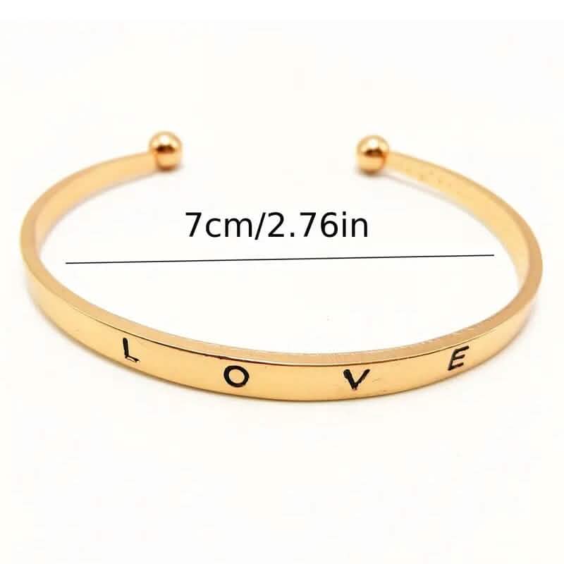 2-Piece Set: Digital Alloy with Quartz Watch and Love Bracelet Women's Shoes & Accessories - DailySale