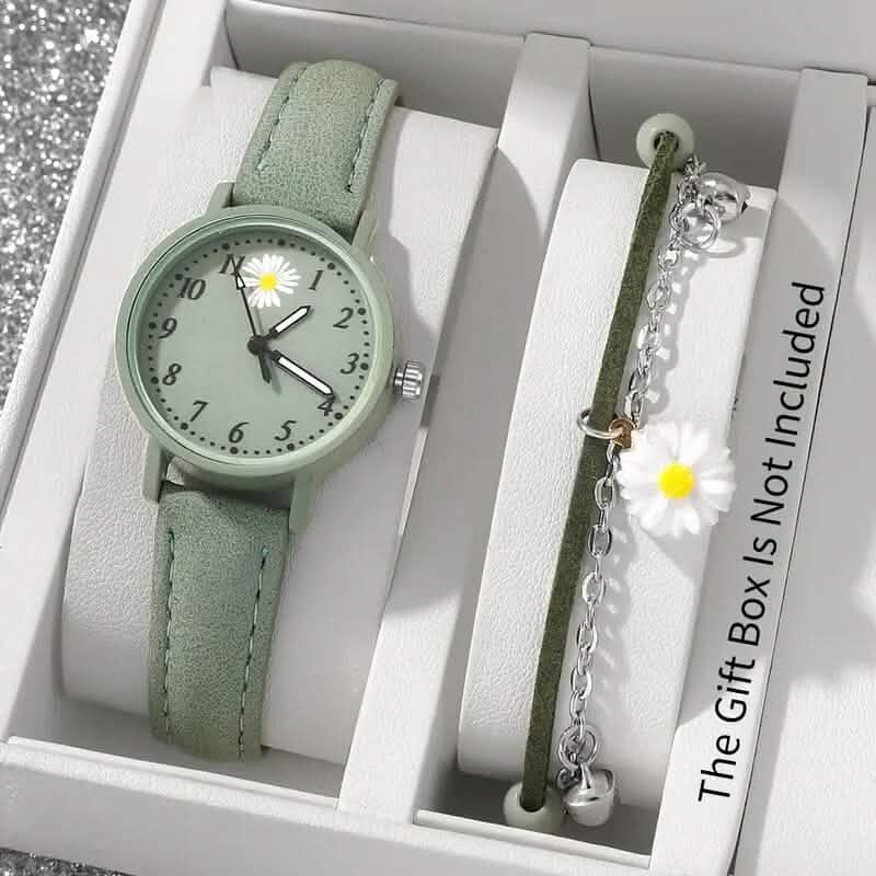 2-Piece Set: Elegant Style Women's Quartz Watch and Bracelet Women's Shoes & Accessories - DailySale