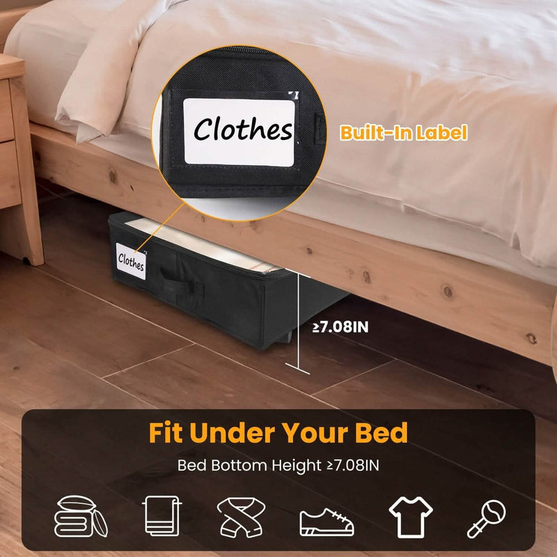 2-Piece: Under Bed Storage Container Closet & Storage - DailySale
