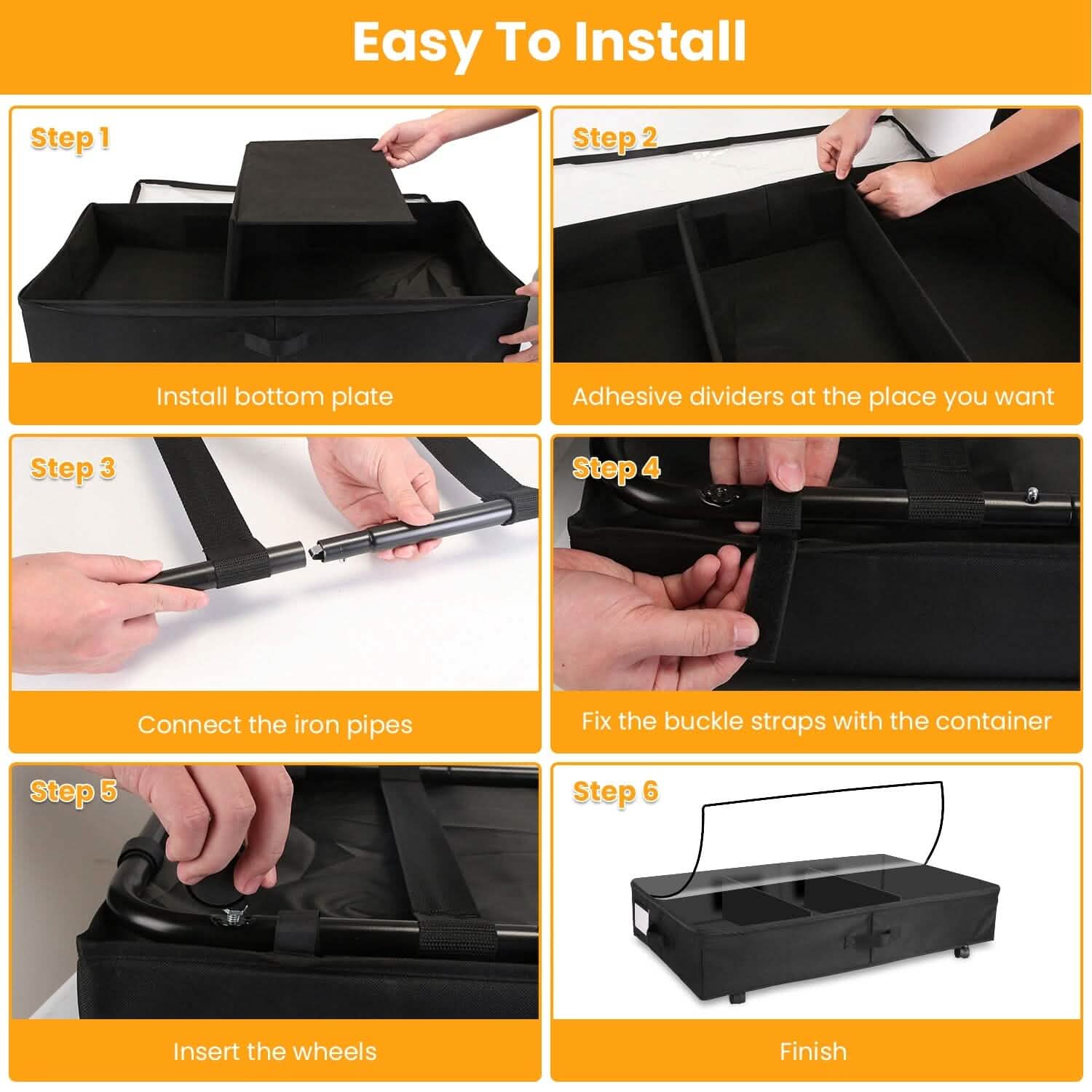 2-Piece: Under Bed Storage Container Closet & Storage - DailySale