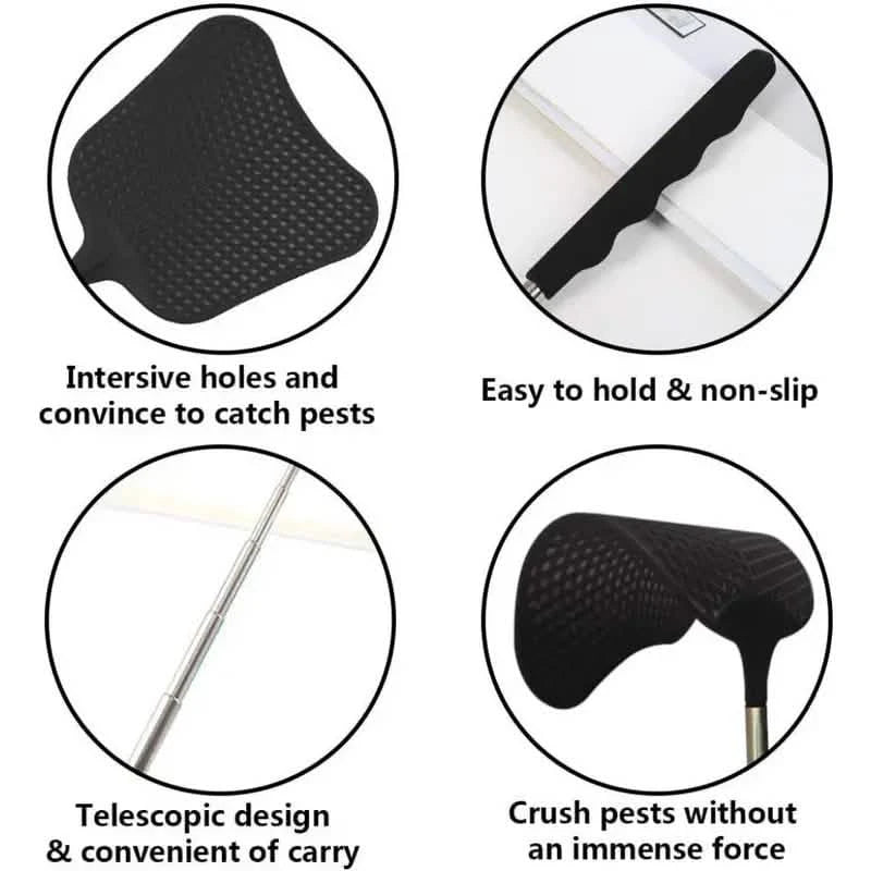 2-Pieces: Heavy Duty Telescopic Fly Swatter Set Pest Control - DailySale