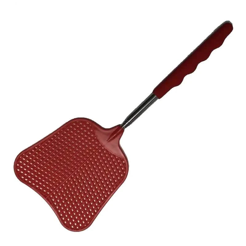 2-Pieces: Heavy Duty Telescopic Fly Swatter Set Pest Control Red - DailySale
