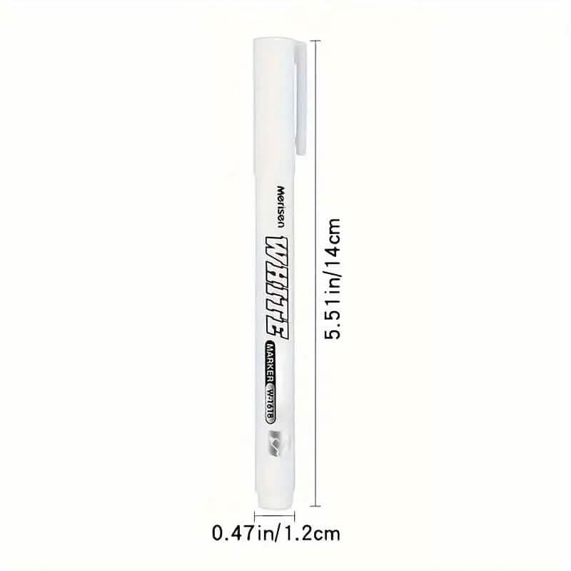 2-Pieces: White Marker Pen Alcohol Paint Oily Waterproof Tire Painting Graffiti Pens Arts & Crafts - DailySale