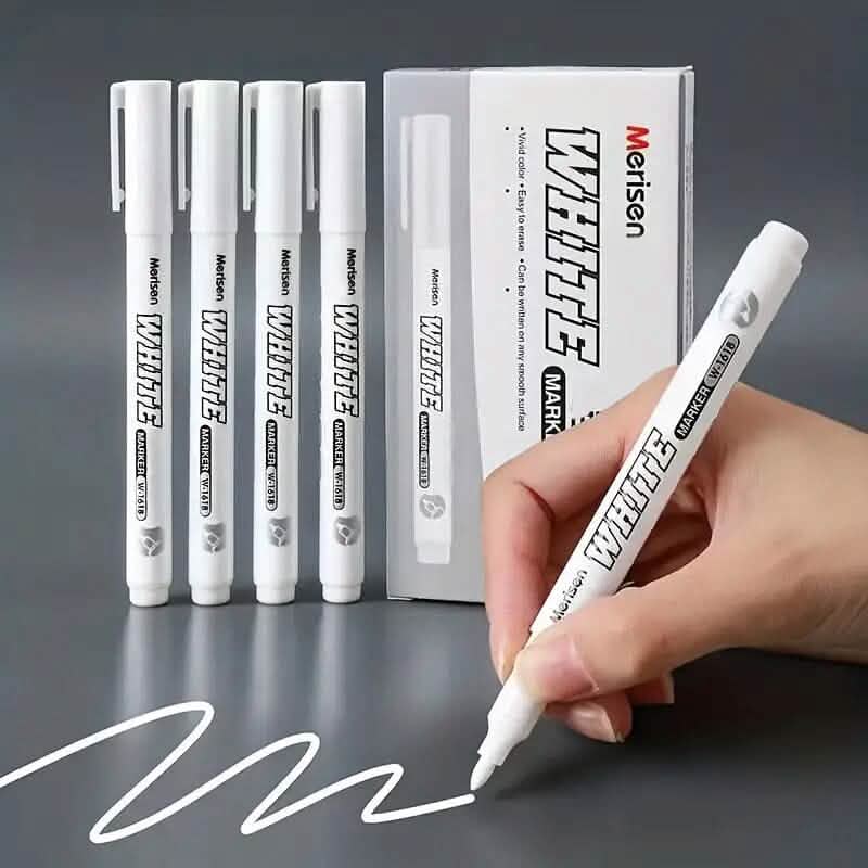 2-Pieces: White Marker Pen Alcohol Paint Oily Waterproof Tire Painting Graffiti Pens Arts & Crafts - DailySale