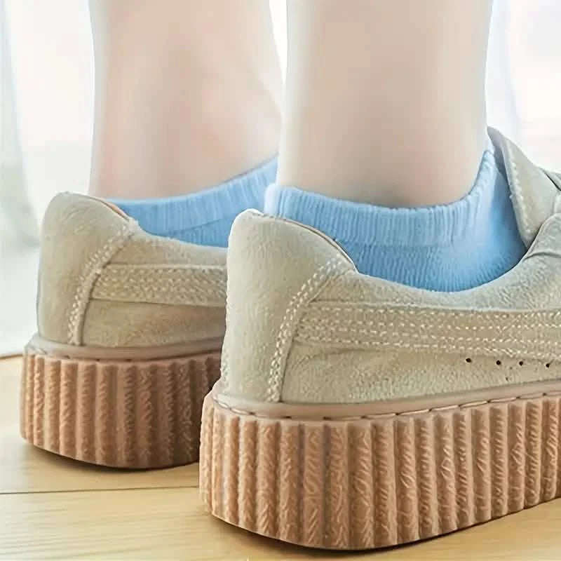 20-Pairs: Candy Color Socks, Casual & Breathable Low Cut Ankle Socks, Women's Stockings & Hosiery Women's Shoes & Accessories - DailySale