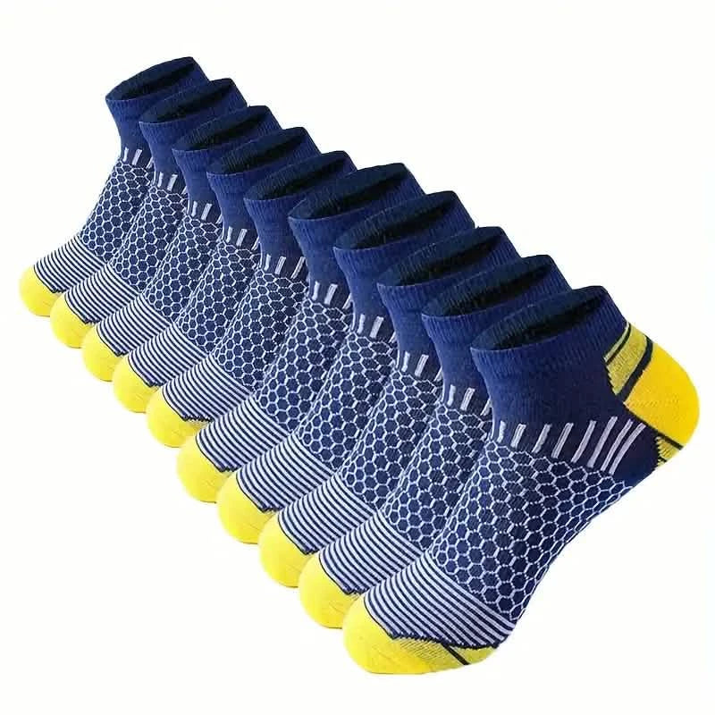 20-Pairs: Men's Outdoor Color Matching Low-Top Socks Men's Shoes & Accessories Dark Blue - DailySale