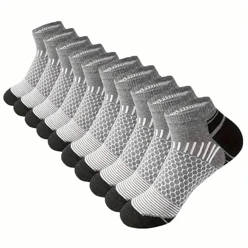 20-Pairs: Men's Outdoor Color Matching Low-Top Socks Men's Shoes & Accessories Light Gray - DailySale