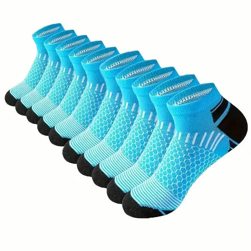 20-Pairs: Men's Outdoor Color Matching Low-Top Socks Men's Shoes & Accessories Sky Blue - DailySale