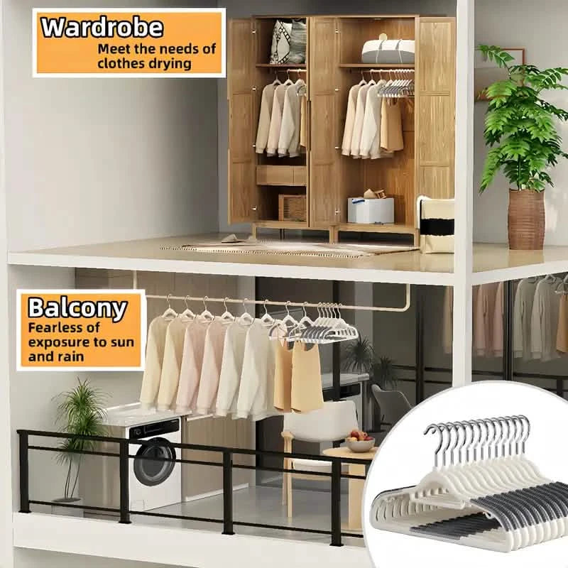 20-Pieces: Slip Traceless Clothes Racks, Sturdy Heavy Duty Coat Durable Hangers Closet & Storage - DailySale