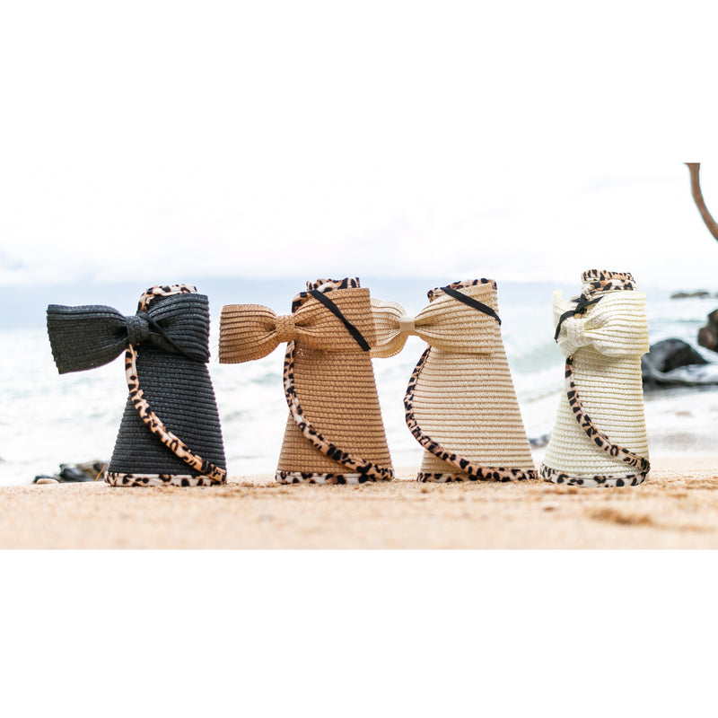 Leopard Trim Foldable Bow Visors
