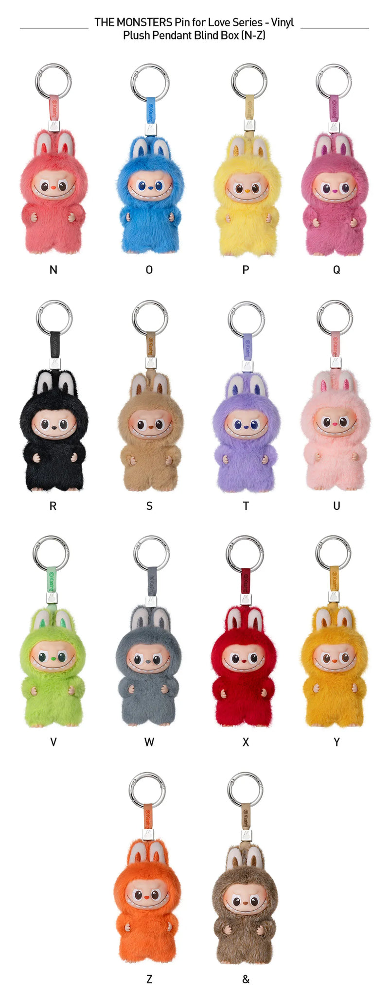 Pop Mart Labubu Pin for Love Series Blind Box (A-M) Yellow