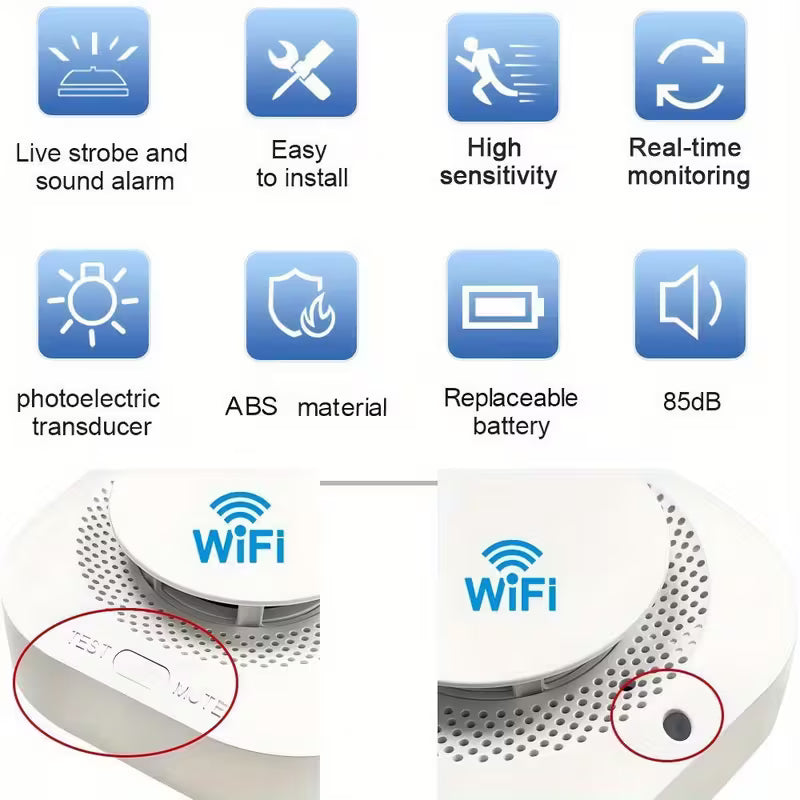WiFi Smoke Alarm – Smart Fire Detector for Home & Business
