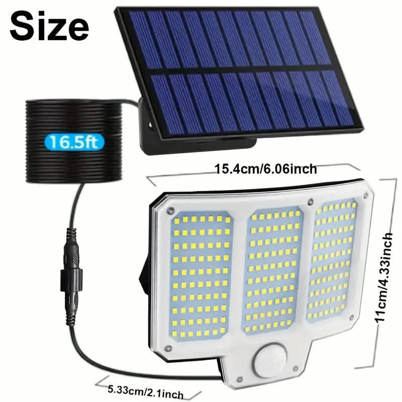 210LED Super Bright Motion Sensor Solar Strong Power LED Garden Wall Lamp Outdoor Lighting - DailySale
