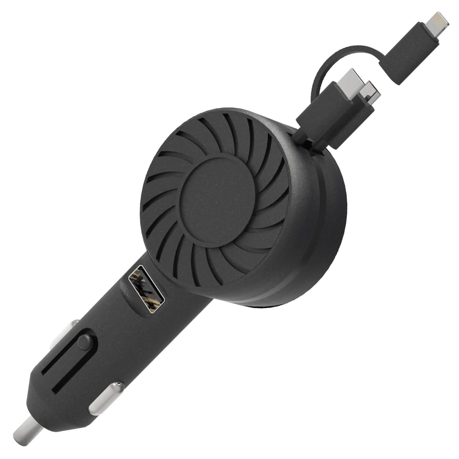 21W 3-in-1 Retractable Car Phone Charger Automotive - DailySale
