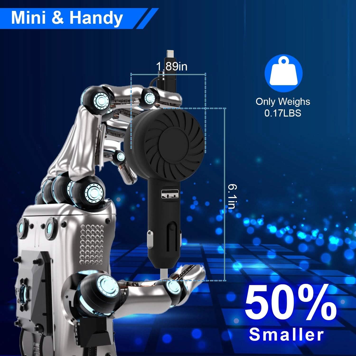 21W 3-in-1 Retractable Car Phone Charger Automotive - DailySale