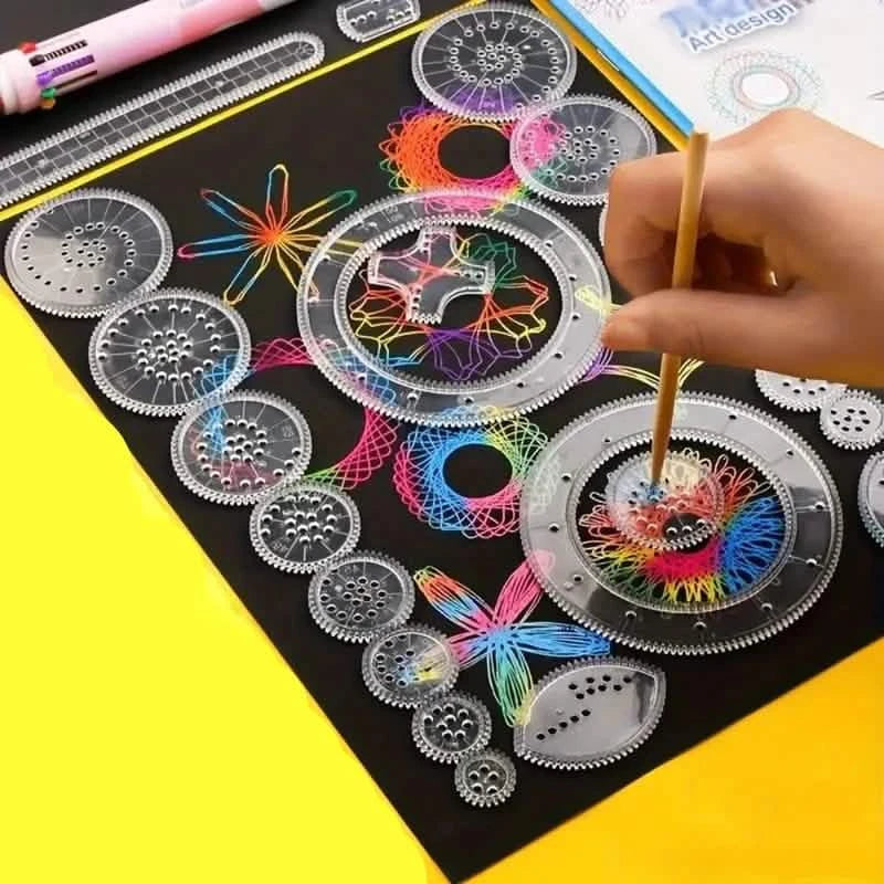 22-Pieces: Transparent Magic Template to Create Stunning Spiral Diagrams School, Office & Art Supplies - DailySale