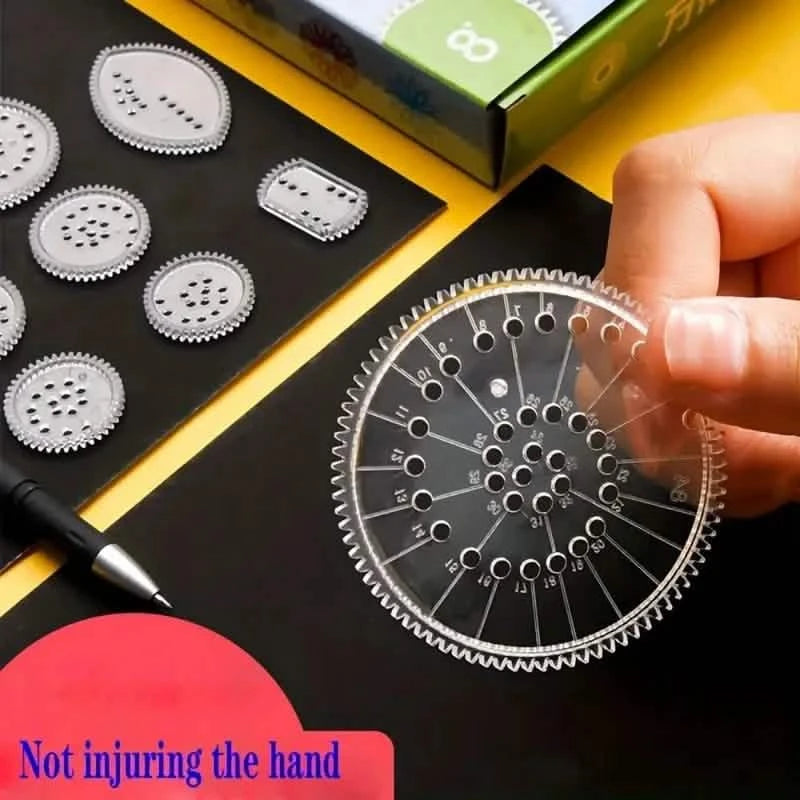 22-Pieces: Transparent Magic Template to Create Stunning Spiral Diagrams School, Office & Art Supplies - DailySale