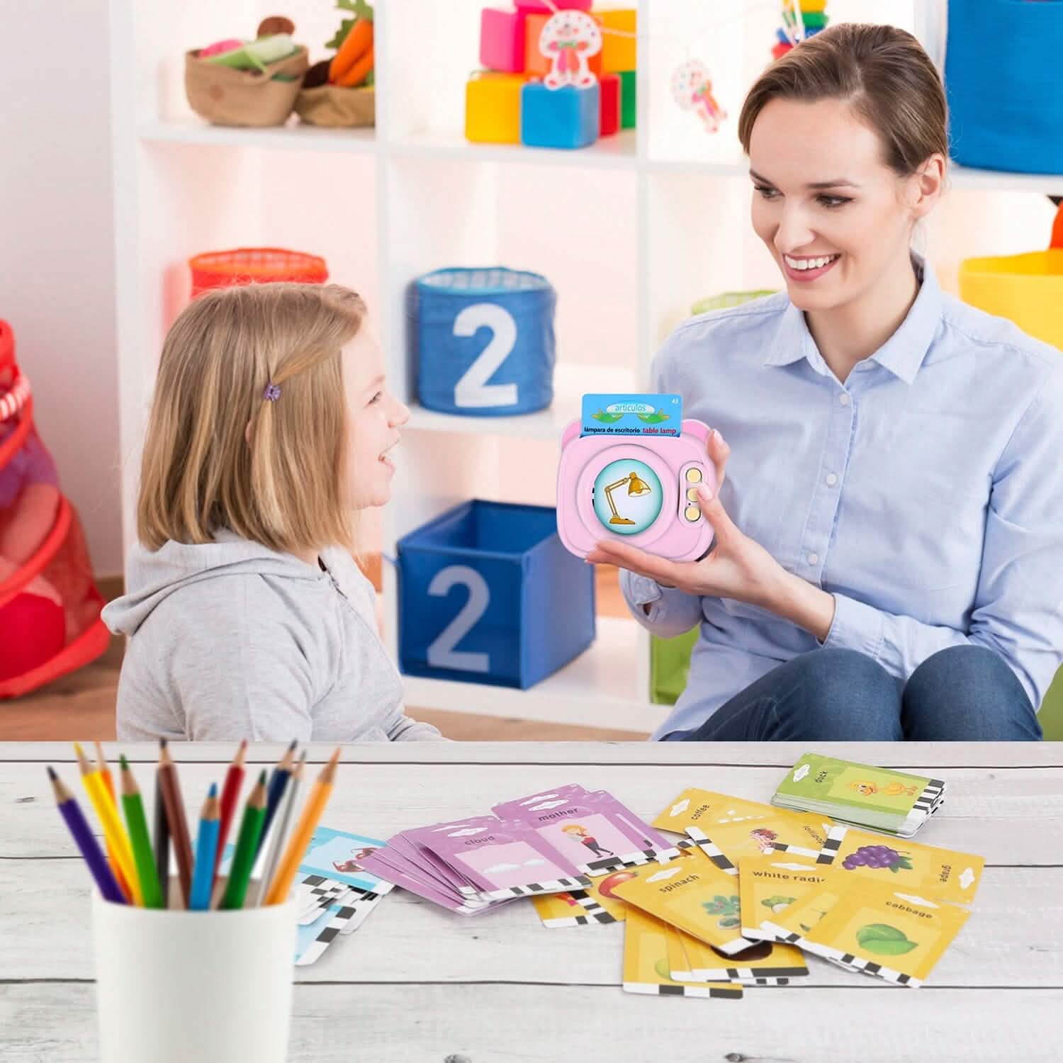 224 Sight Words Spanish and English Bilingual Talking Flash Cards Toys & Games - DailySale
