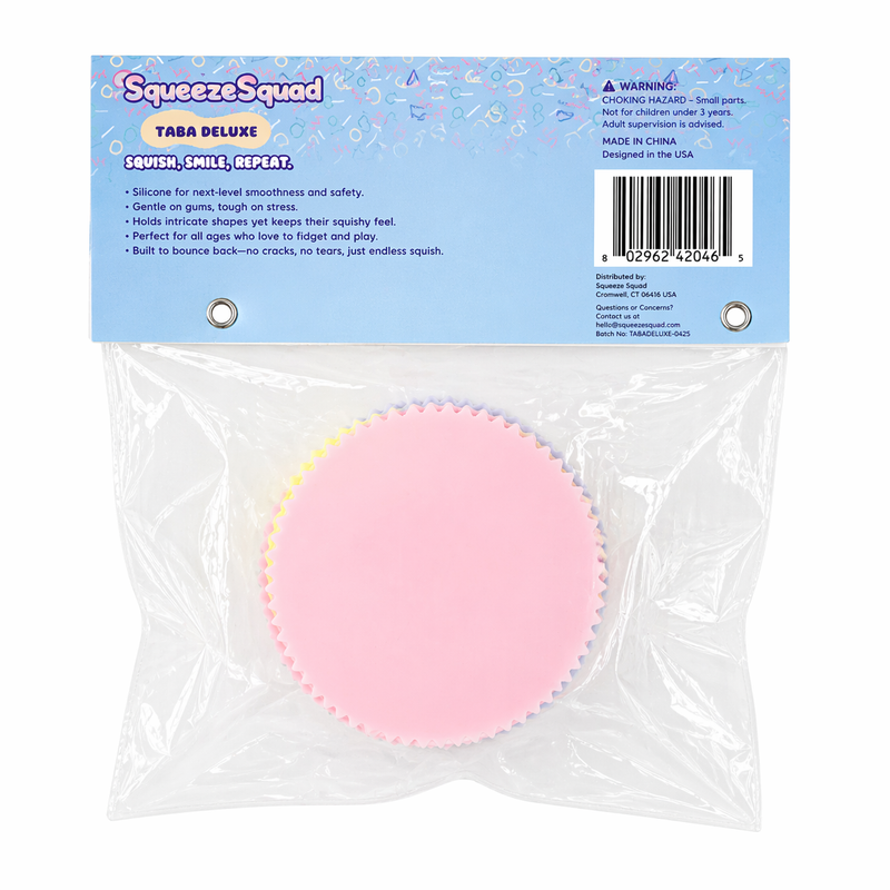SqueezeSquad Taba Deluxe Silicone Squishy Sandwich Cookie | Premium Fidget Toy