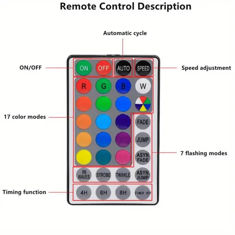 24 LED RGB 16 Colors Rose Tree Night Light Battery And USB Plug Operated Rose Flower Fairy Lights Remote Control Furniture & Decor - DailySale