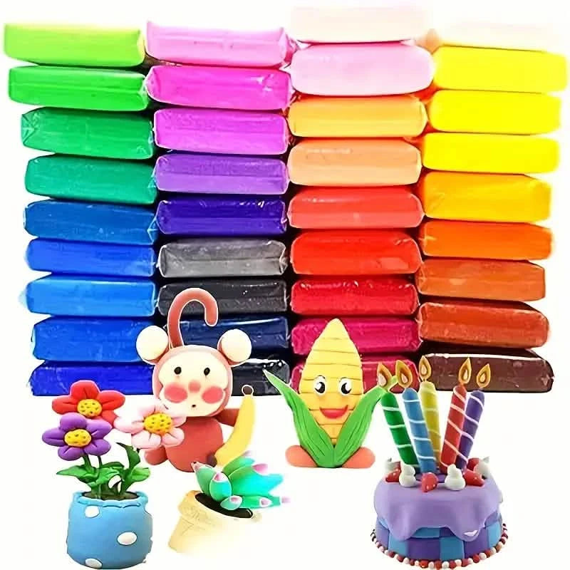 24-Pack: Colored Air Dry Clay Arts & Crafts - DailySale