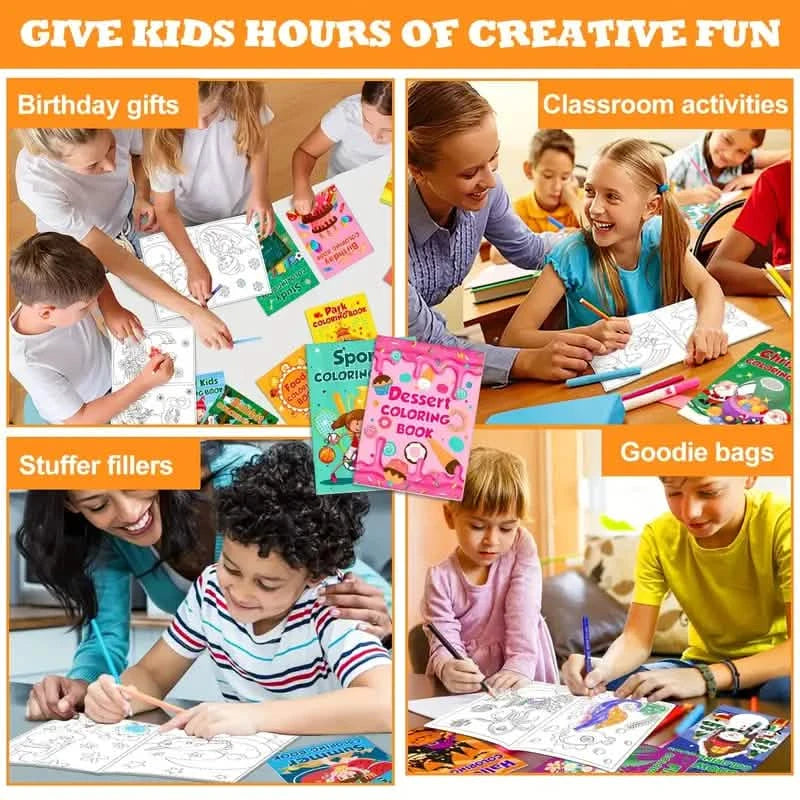 24-Pack: Small Coloring Books For Kids Ages 4-12 Arts & Crafts - DailySale