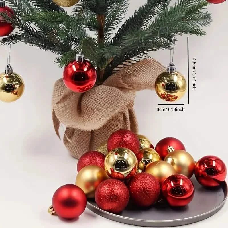 24-Pieces: Sparkling Christmas Balls Holiday Decor & Apparel - DailySale