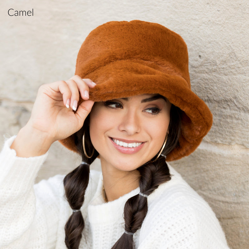 Plush Fur Bucket Hat