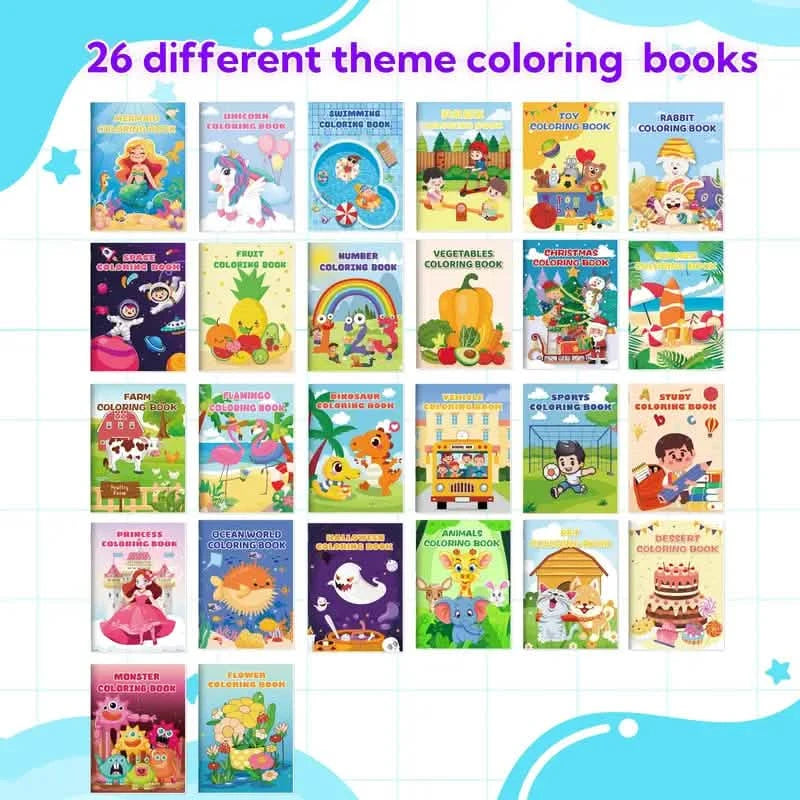 26-Pack: Coloring Books For Kids Ages 4-8, 8-12 Birthday Party Favors Gifts Arts & Crafts - DailySale