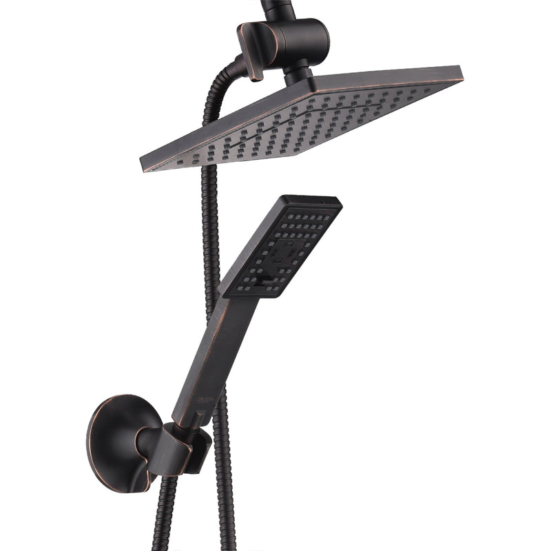 Dual Shower Head-Rain Shower Head with Handheld Shower Set, Diverter