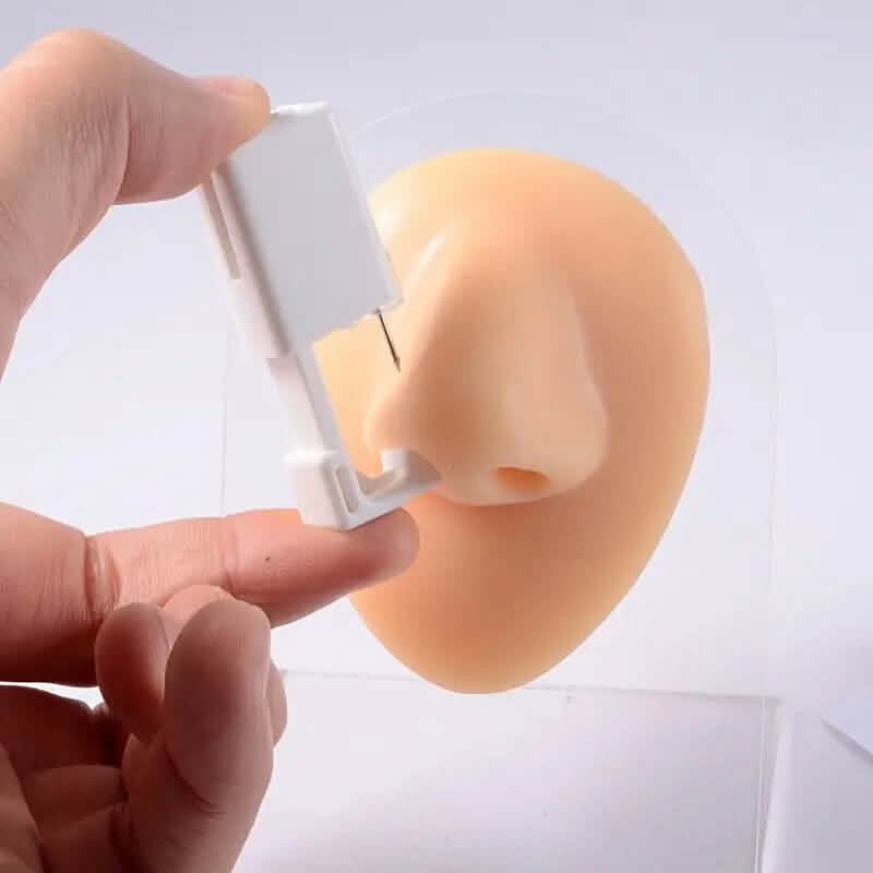 2mm Gold White Diamond Disposable Safe Nose Ear Nail Punch Earrings - DailySale