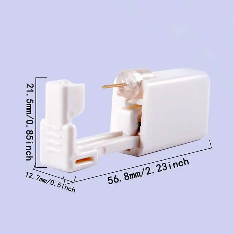 2mm Gold White Diamond Disposable Safe Nose Ear Nail Punch Earrings - DailySale