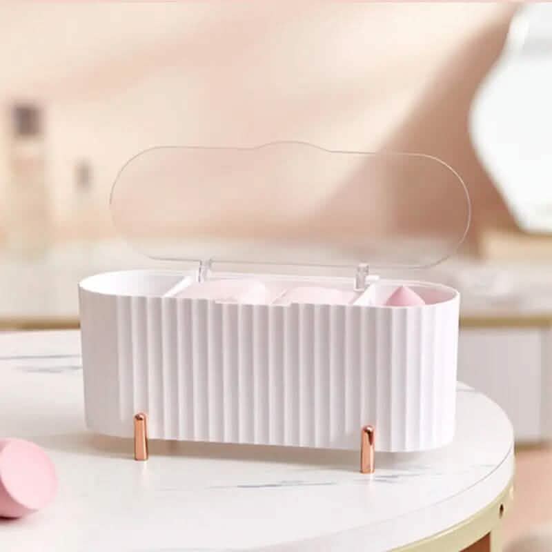 3 Compartments Cotton Swab Storage Box Closet & Storage White - DailySale