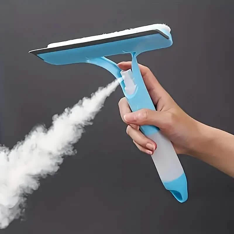 3-in-1 Handheld Glass Cleaner with Scraper & Sprayer - Versatile Window Wipe Kitchen Tools & Gadgets - DailySale