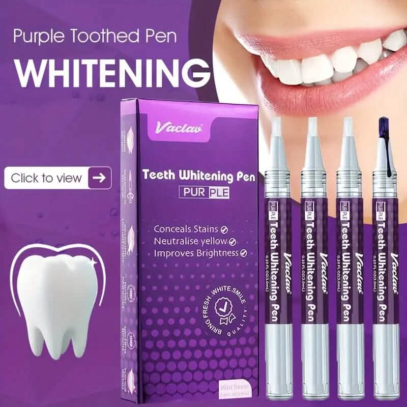 3-Pack: 3ml/0.1fl oz Mint Flavor Purple Teeth Whitening Gel Pen Beauty & Personal Care - DailySale