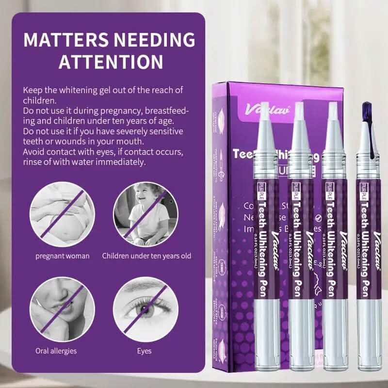 3-Pack: 3ml/0.1fl oz Mint Flavor Purple Teeth Whitening Gel Pen Beauty & Personal Care - DailySale