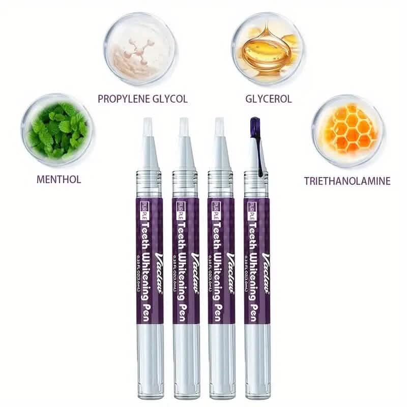 3-Pack: 3ml/0.1fl oz Mint Flavor Purple Teeth Whitening Gel Pen Beauty & Personal Care - DailySale